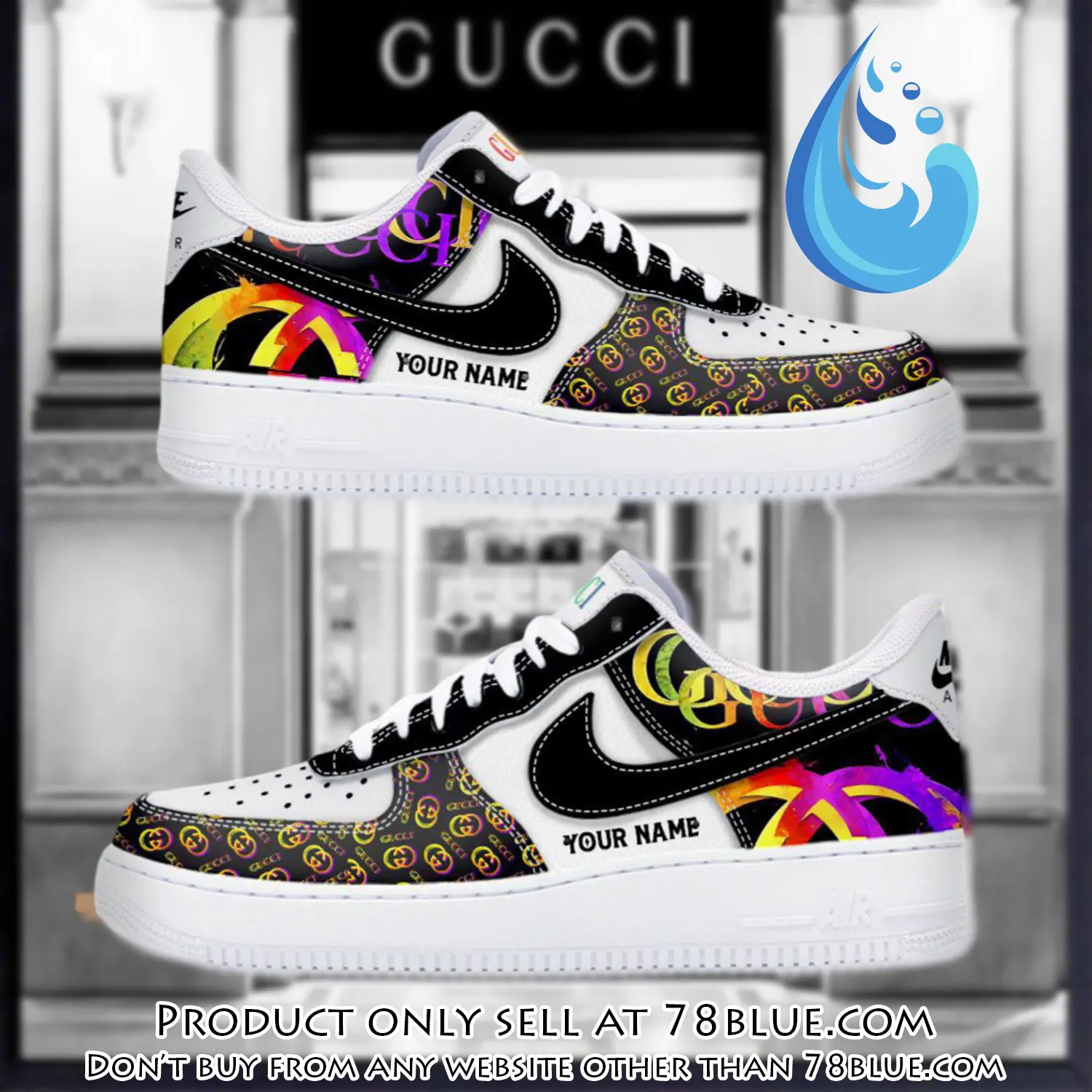 Personalized gucci luxury air force 1 sneakers limited af1 shoes oaf1010 78b5109485